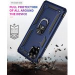 Wholesale Tech Armor Ring Stand Grip Case with Metal Plate for Samsung Galaxy A42 5G (Navy Blue)